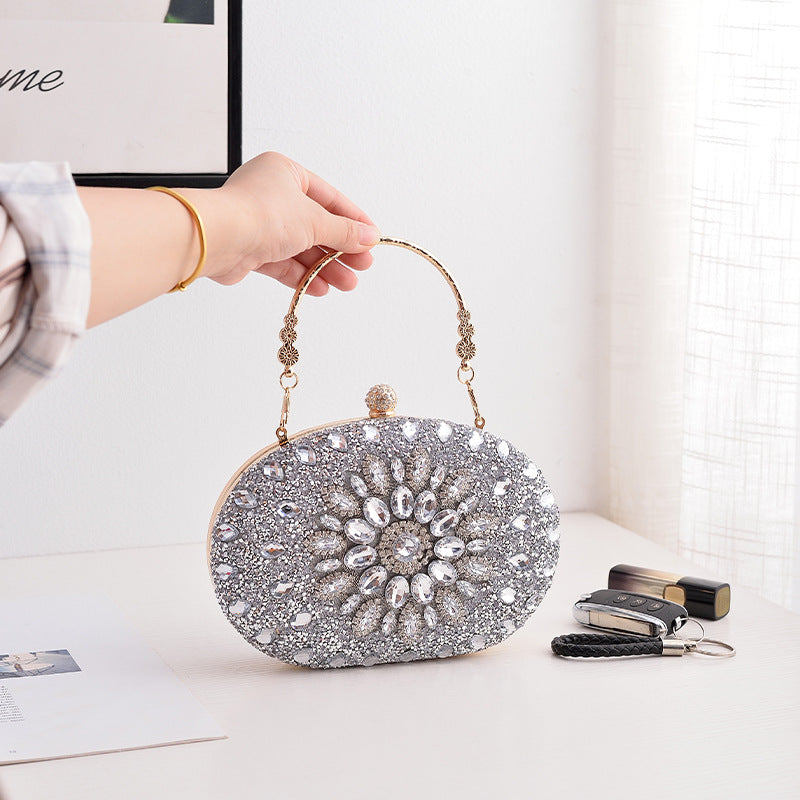 Wholesale Diamond Set Banquet Color Luxury Banquet Fashion Water Diamond Handbag